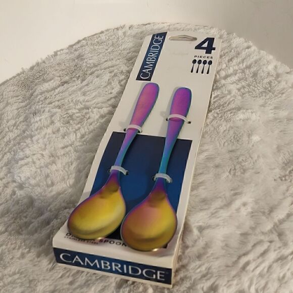 Cambridge "Rainbow" Stainless Steel 4pc. Dinner Spoons - Picture 1 of 5